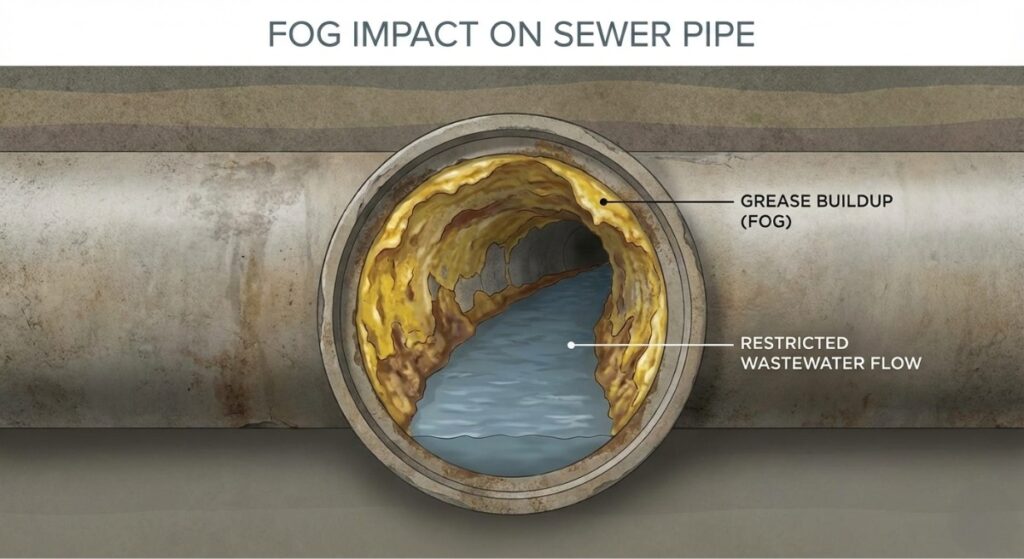 FOG sewer blockages in UK wastewater systems